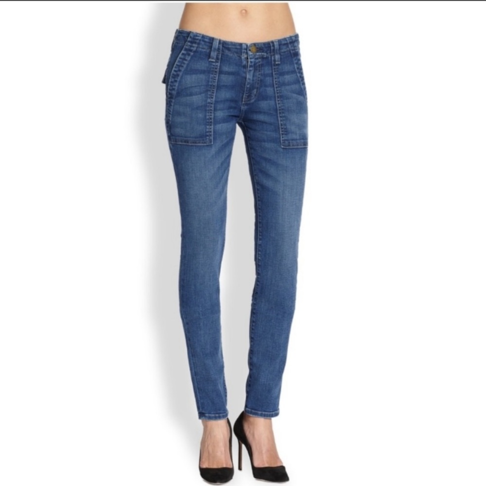 Current/Elliot Combat Skinny Tahoe Blue Denim Jeans A